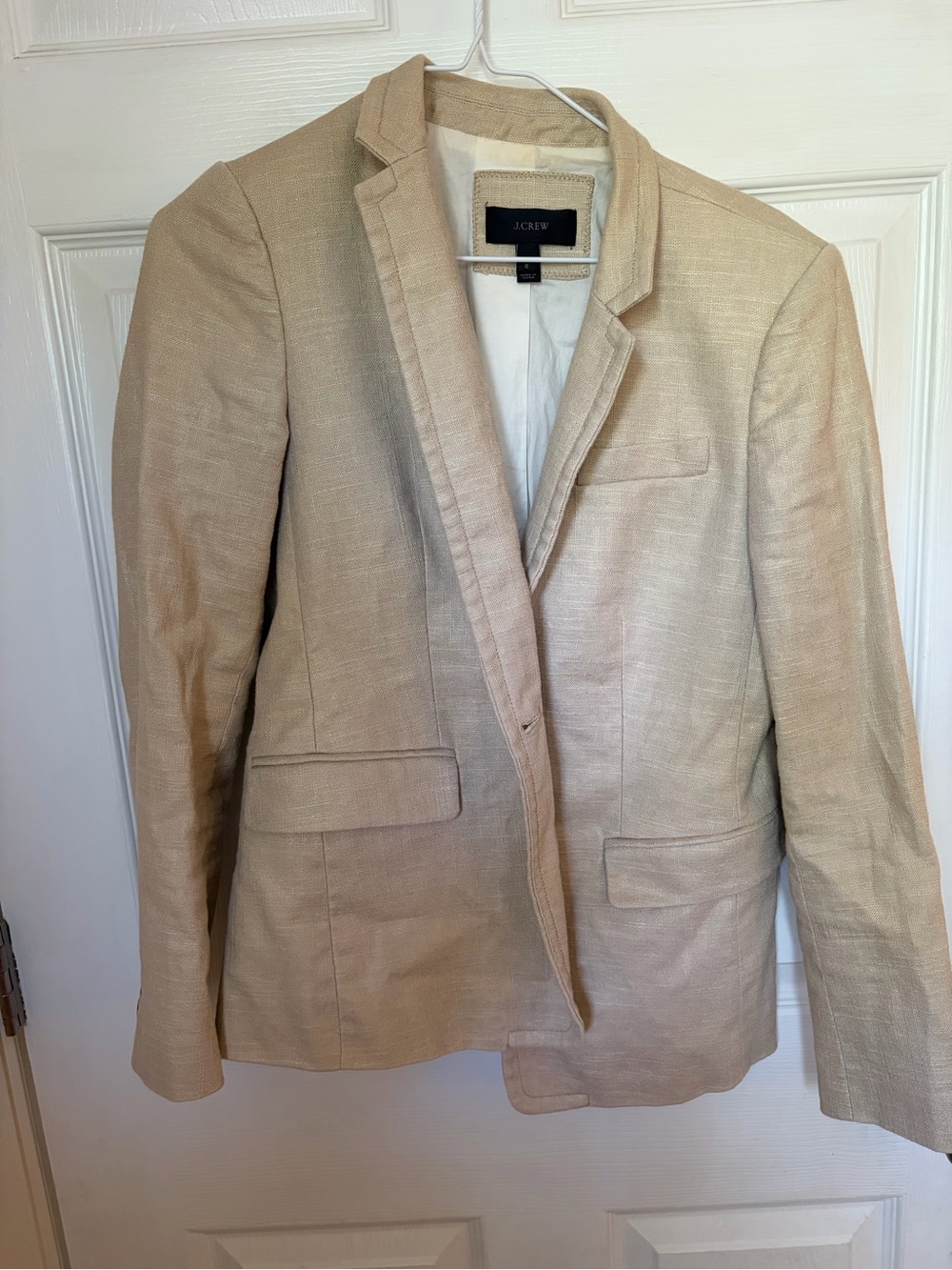 J. Crew Light Beige Linen-Blend blazer